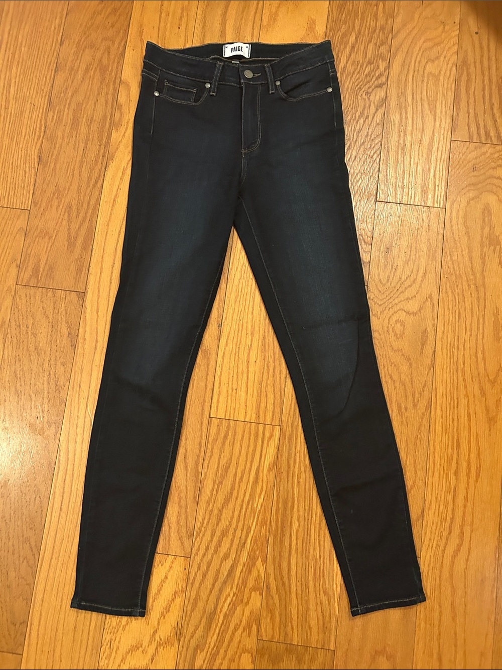 PAIGE Dark Indigo Skinny Jeans